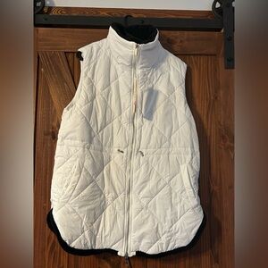 Womens Vests Sleeveless Fleece Jacket Zip Up Stand Collar Long Warm